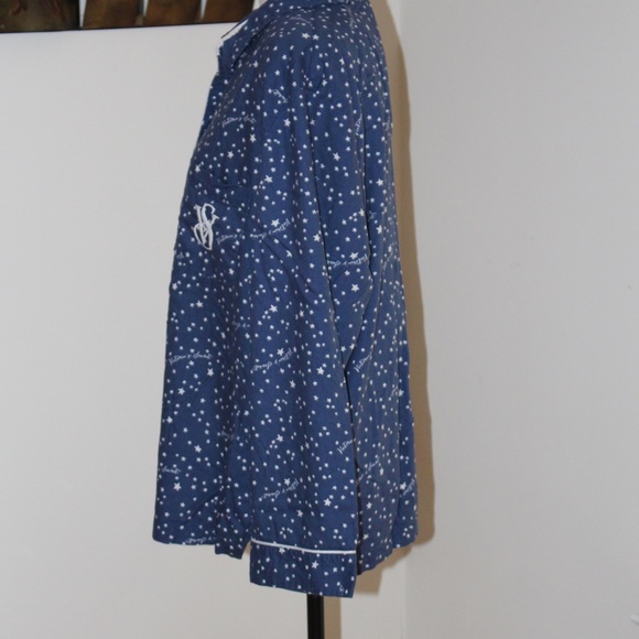 Victoria's Secret, stars button down long sleeve pajama top - Picture 2 of 8